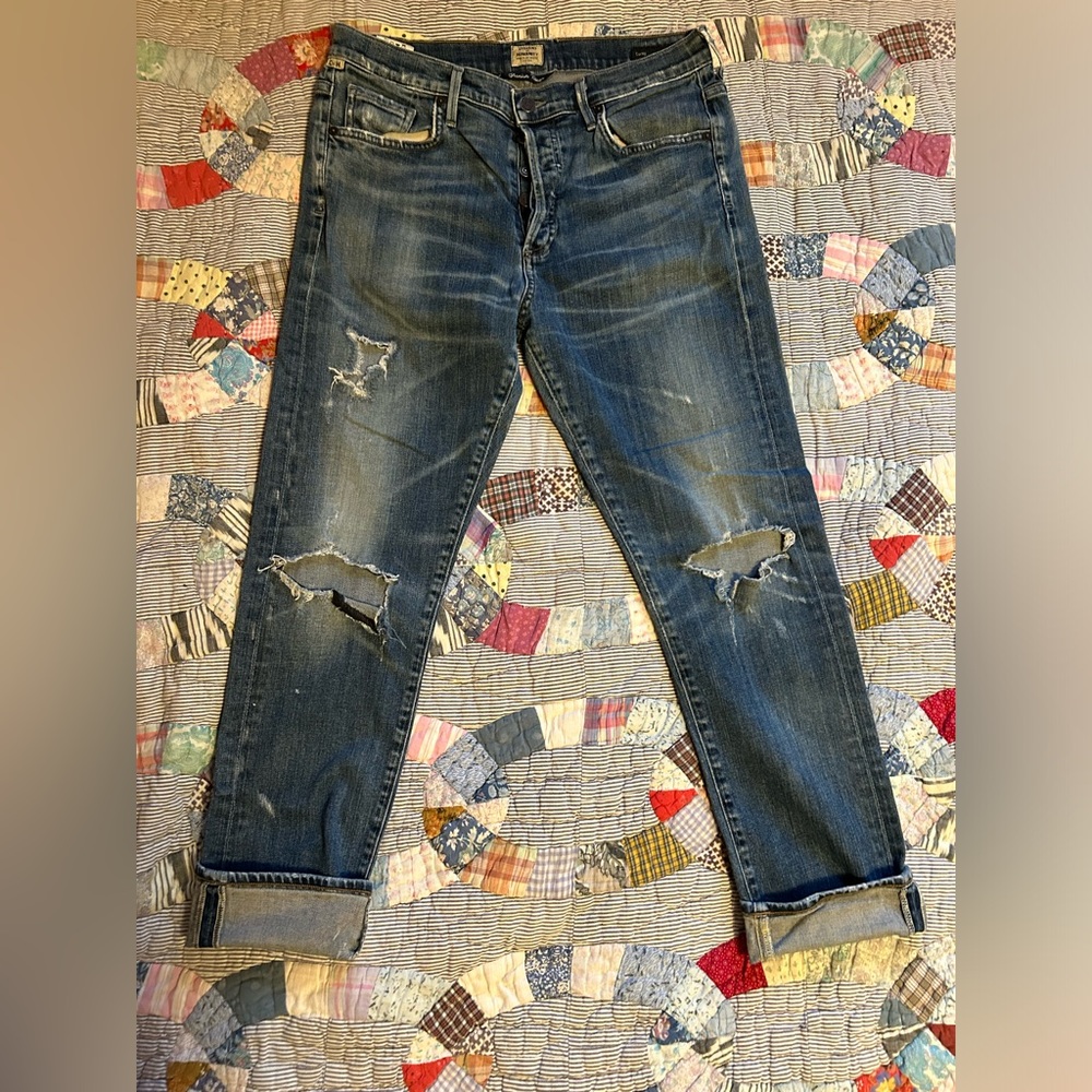 Citizens of Humanity slouchy slim boyfriend jeans Button Fly